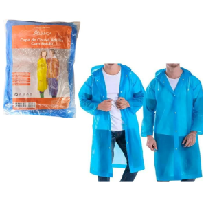 CAPA DE CHUVA ADULTO COM BOTÃO - AX-15510-A