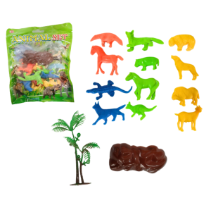 ANIMAIS SORTIDOS EMBORRACHADO C/14 PÇS - BA-13467