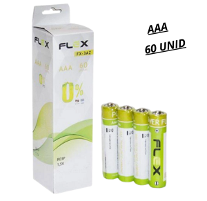 PILHA AAA FLEX C/60 UNID - FX-AAAZ60