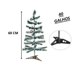 NT - ARVORE DE NATAL 60CM VD NEVADA 40G - NTY12060