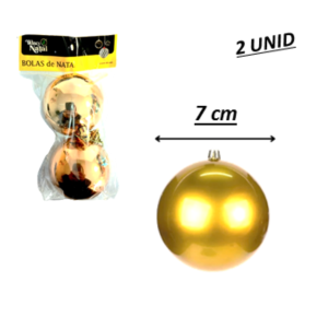 NT - BOLA LISA DOURADA 5CM C/4PÇ - NTB1003D