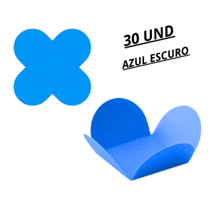 FORMA 4 PETALAS AZUL ESCURO C/30 UNID