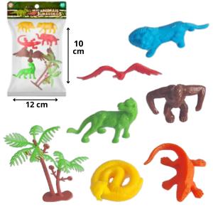 ANIMAIS JURASSICOS EMBORRACHADO C/7 PÇS - AKT3544