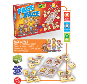 JOGO FACE A FACE EM MADEIRA C/16 PÇS - C11