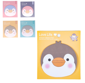 BLOCO ADESIVO C/20 FLS PINGUIM 9CM - MC6500-24-PI