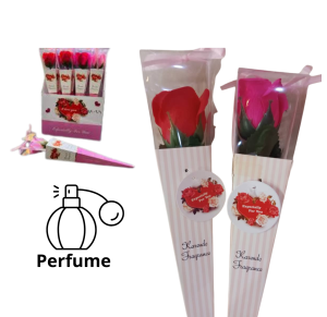 BOTÃO DE ROSA ARTIFICIAL NA CX 30CM - FL7096