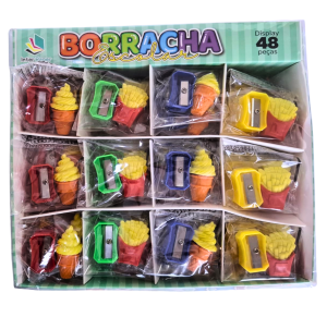 KIT C/1 APONTADOR E 1 BORRACHA C/12 PÇS - HE40702