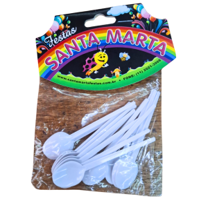 COLHER P/ DOCE BRANCA C/15UNID