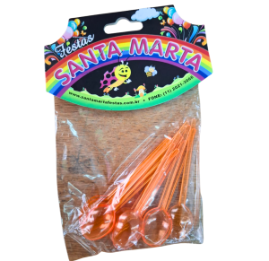 COLHER P/ DOCE LARANJA C/15UNID