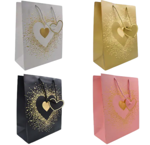 SACOLA DE PRESENTE CORAÇÃO 32X26X12CM - 6186