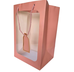 SACOLA DE PRESENTE C/VISOR TRANSP. - F0174