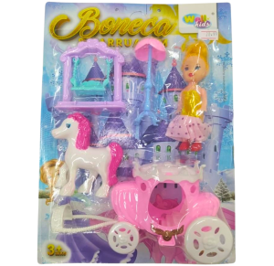 BONECA DUDA C/CARRUAGEM C/5 PÇS - 7494