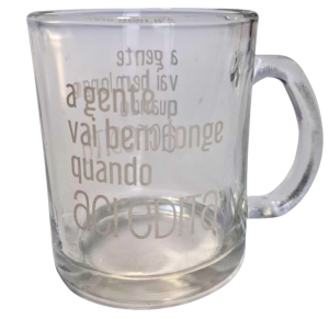 CANECA 320ML FRASES BELIVE VIDRO - VDA09186