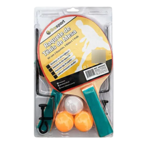 RAQUETE PING PONG C/REDE E 3 BOLAS - MA-1012