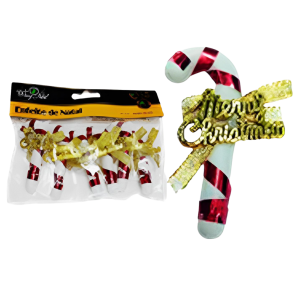 ENFEITE BENGALA 7CM C/6 PÇS - NTA1506