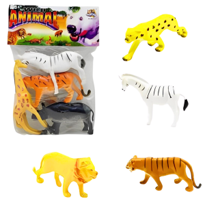 ANIMAIS DA SELVA EMBORRACHADO C/4 PÇS - TK-AB8251