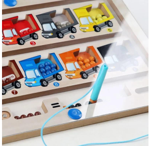 CAMINHÕES LABIRINTO DE MADEIRA MAGNETICO - TK-AB8771