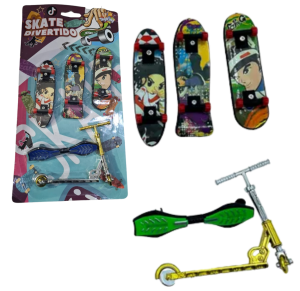 SKATE DE DEDO C/4 PÇS + PATINETE - TK-AB6221