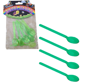 COLHER P/ DOCE VERDE CLARO C/15UNID