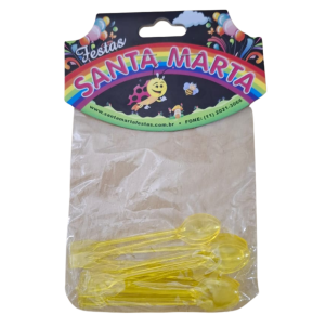 COLHER P/ DOCE AMARELA C/15UNID.