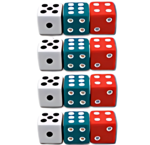 JOGO DE DADOS 1,5CM C/12 PÇS - AX-13715-A